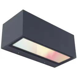 LUTEC LED Aussenwandleuchte Gemini über Smartphone bedienbar 17W 900lm 2700K - 6500K RGB Up&Down Anthrazit