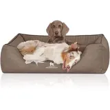 Knuffelwuff Hundebett Columbia XL 105 x 75 cm grau