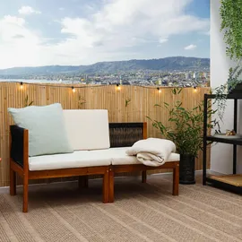 urfence Sichtschutzmatte 120 x 600 cm Braun Bambus