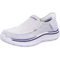 SKECHERS Remaxed Fenick Slip-On, Gray Washed Canvas, 41 EU