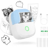 Mini Drucker tragbar Thermodrucker für Fotos QR-Codes iOS Android