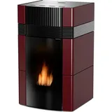 Robin Wood Woody 18 kW – Wasserführender Pelletofen A++ | Bordeaux Keramik - Rot
