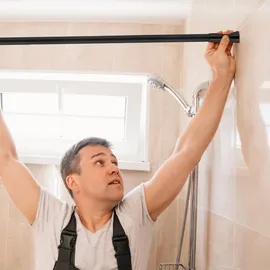 Relaxdays Teleskopstange, Edelstahl, schwarz