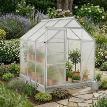 Estexo Tomatenhaus Aluminium Weiß HKP 4 mm 3,61 m2