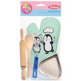 Heless 232 - Backset für Kinder im Pinguin und Backzubehör