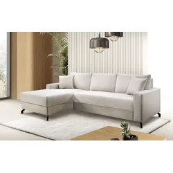 Ecksofa EXXPO - SOFA FASHION, beige, B:247cm H:85cm T:162cm, Sofas, wahlweise mit Bettfunktion, Bettkasten
