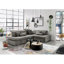 Set One by Musterring Ecksofa SO 4100 mit komfortablen Federkern und Kopfteilverstellung, wahlweise mit Bettfunktion und Sitztiefenverstellung, L-Form braun