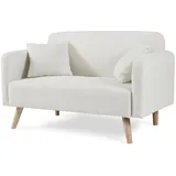 [en.casa] Couch Cord 2-Sitzer Beige