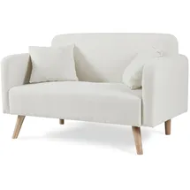 [en.casa] Couch Cord 2-Sitzer Beige