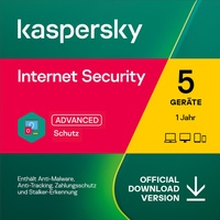 Kaspersky Internet Security 2024 Upgrade | 5 Geräte | 1 Jahr | PC/Mac/Mobile |