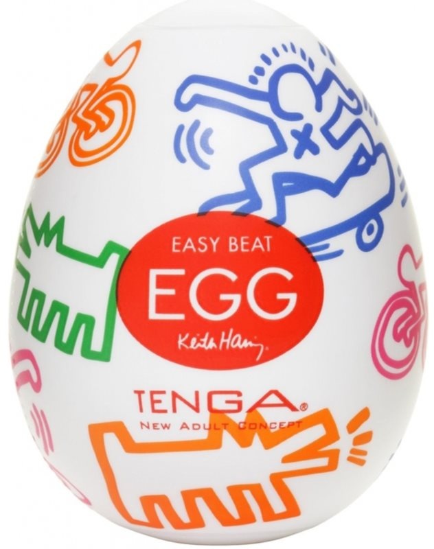 Tenga Keith Haring Egg Street Einweg-Masturbator 7 cm