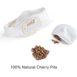 Babyjem Kirschkernkissen - Größenverstellbarer Wärmekissen für Babys - Dinkelkissen ideal geeignet bei Bauchschmerzen & Blähungen - Körnerkissen aus 100% Baumwolle Weiß