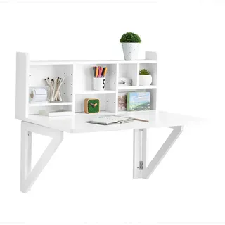 SoBuy Wandklapptisch, Weiß, Holzwerkstoff, 90x78x60 cm,