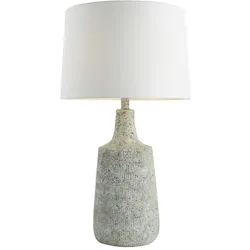 Home Deluxe GmbH HOME DELUXE Große Tischlampe in Steinoptik CARO - Weiß | Tischlampe, große Tischlampe, rustikale Tischlampe
