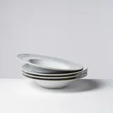 gipfelstück Pastateller Tiefer See 27 cm grau/weiß 4er Set