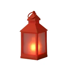 MARELIDA LED Laterne mit Flammeneffekt flackernde LED H: 24cm Batteriebetrieb orange