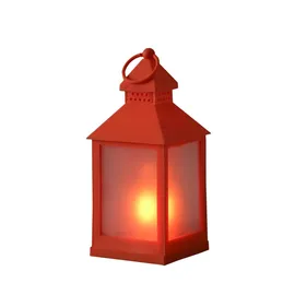 MARELIDA LED Laterne mit Flammeneffekt flackernde LED H: 24cm Batteriebetrieb orange