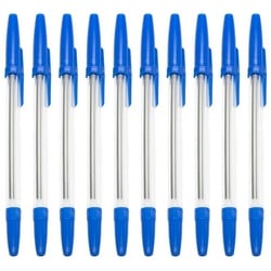 Osma Kugelschreiber 10-100 Kugelschreiber Kuli Schreibstift mit Kappe, (50-tlg), Stift, Schreiben, Blau, Schreiber