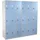 Mendler Schließfach Boston T829, Schließfachschrank Wertfachschrank Spind, Metall 18 Fächer ~ blau