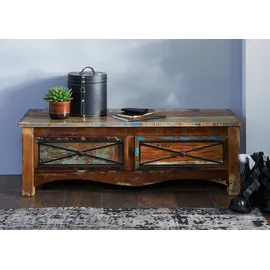 Massivmoebel24 Schuhbank 120 x 45 x 40 cm mehrfarbig lackiert / mehrfarbig