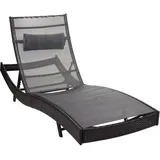 MCW Phoenix Gartenliege 220 x 70 x 88 cm braun meliert