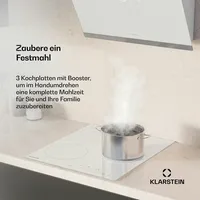 Klarstein Delicatessa Induktionskochfeld - 3-Zonen Einbau-Induktionskochplatte, 6600W mit Boostern,