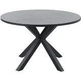 Beliani Maletto Gartentisch Ø 120 x 66 cm Grau/Schwarz