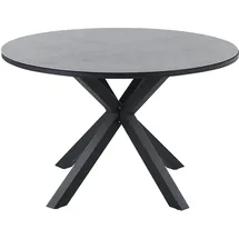 Beliani Maletto Gartentisch Ø 120 x 66 cm Grau/Schwarz