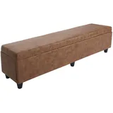berlinlodge Sitzbank MIT Aufbewahrung Lars Leder + Kunstleder Creme HxBxT 45x112x45cm