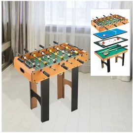 Homcom 4-in-1 Multispieltisch mit Tischfußball Tischhockey Tischtennis Billard