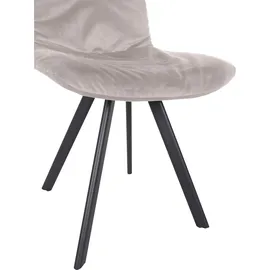 GUTMANN FACTORY Stuhl GUTMANN FACTORY, beige (beige, schwarz), 2 Stk., Veloursstoff uni, Polyester, Stühle, Stuhl