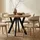 dekori.interiors Runder Ausziehbarer Tisch 110 x 77 x 110 cm Eiche Craft Golden / Schwarz - Braun
