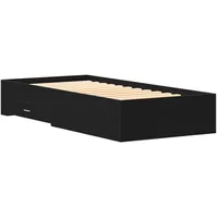VidaXL Bettgestell Schwarz Eiche 90x190 cm Holzwerkstoff