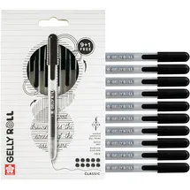 Sakura Gelschreiber Retractable Classic Schwarz 0,4 mm 10 St.