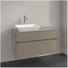 Villeroy & Boch Collaro Waschtischunterschrank C110B0VM 100x54,8x50cm, Waschtisch links, LED-Beleuchtung 7,3 W, taupe