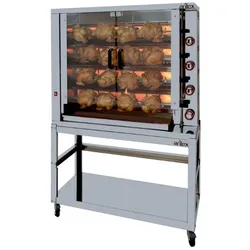Vertikaler Gas-Hähnchengrill mit 4 Spießen
