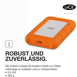 LaCie Rugged 4 TB USB 3.0 orange/silber STFR4000800