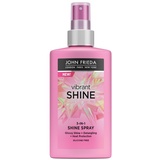 John Frieda Vibrant Shine 3in1 Glanzspray 150 ml, schwereloses Glanzspray mit Hitzeschutz, silikonfreies Entwirrungsspray für spiegelähnlichen Glanz