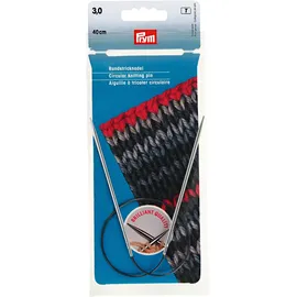Prym Rundstricknadel 40 cm 3 mm silberfarbig 3 St.