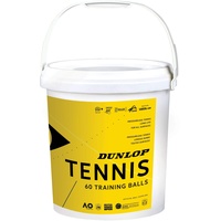 Dunlop Tennisball Training gelb 60 Stück Eimer - für Coaching und Trainingseinheiten