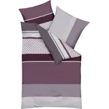 KAEPPEL Imperial Gestreift Rot 155 x 220 cm + 80 x 80 cm
