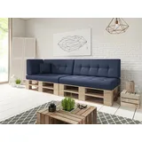 sunnypillow Palettenkissen Palettenkissen VERONA 6er Set, palettenmöbel palettencouch polsterauflage 120 x 80 blau