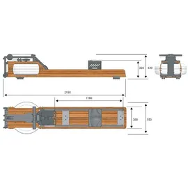 Stil-Fit Rudergerät Flow One"", Wallnuss