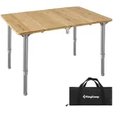 KingCamp Bamboo Beistelltisch XS, silber, 60x40cm