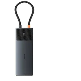 Baseus Metal Gleam Series II 10in1 HUB 10in1USB-C / 2xHDMI, 3xUSB-A, USB-C zu 1*HDMI4K@120Hz+1*HDMI4K@60Hz+1*USB-A(10Gbps)+1*USB-C(10Gbps)+2*USB-A(480Mbps)+1*RJ45+1*SD/TF+1*USB-C(PD))