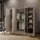 WFL GROUP Drehtürenschrank Mono Lux 200 x 200 x 51 cm Beige