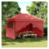 vidaXL Partezelt 1,494 x 4,1 m inkl. 4 Seitenteile Rot