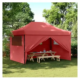 vidaXL Partezelt 1,494 x 4,1 m inkl. 4 Seitenteile Rot