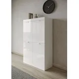 INOSIGN Highboard »Slim«, Breite 91 cm, weiß Hochglanz Lack, weiß