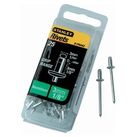 Stanley Aluminiumnieten 3 x 3 mm 25 Stück